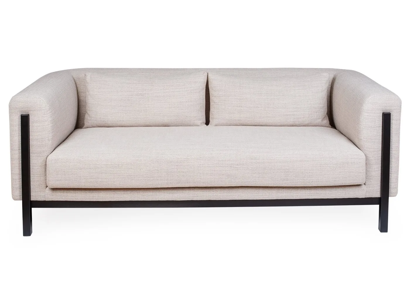 Heal's Massimo 3 Seater Sofa Tundra Texture Stone Black Ash Feet 1