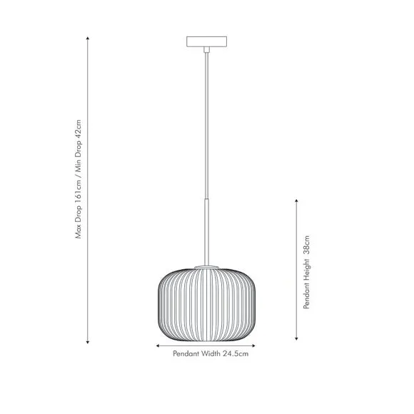 Bella Ribbed Squoval Pendant Light 5
