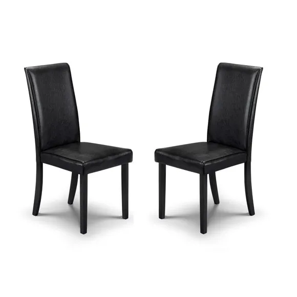 Return - Hudson Set Of 2 Dining Chairs, Faux Leather 2