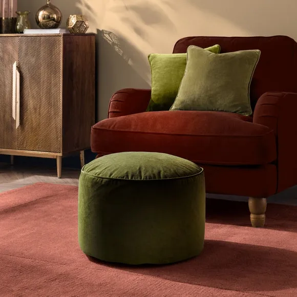 Eliza Velvet Pouffe 1