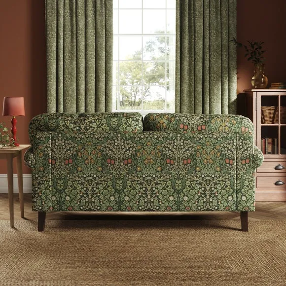 Jolene William Morris Blackthorn Print Velvet 3 Seater Sofa 2