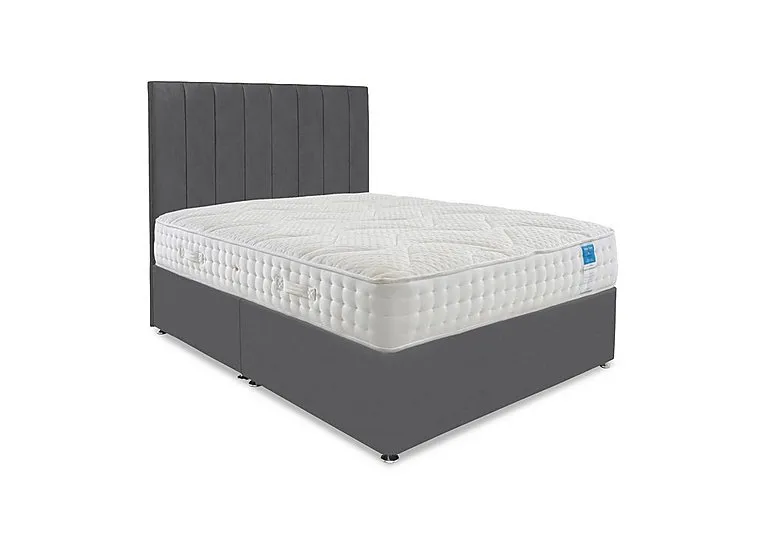 Luxury Firm Divan Set - Small Double - Plush Dark Grey