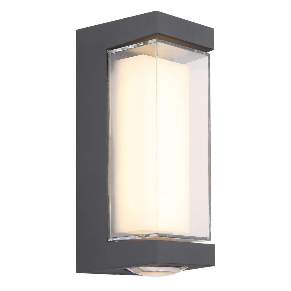 Netlighting Plixon Outdoor Modern Wall Lamp Anthracite Matt IP54 LED 3000K in Grey