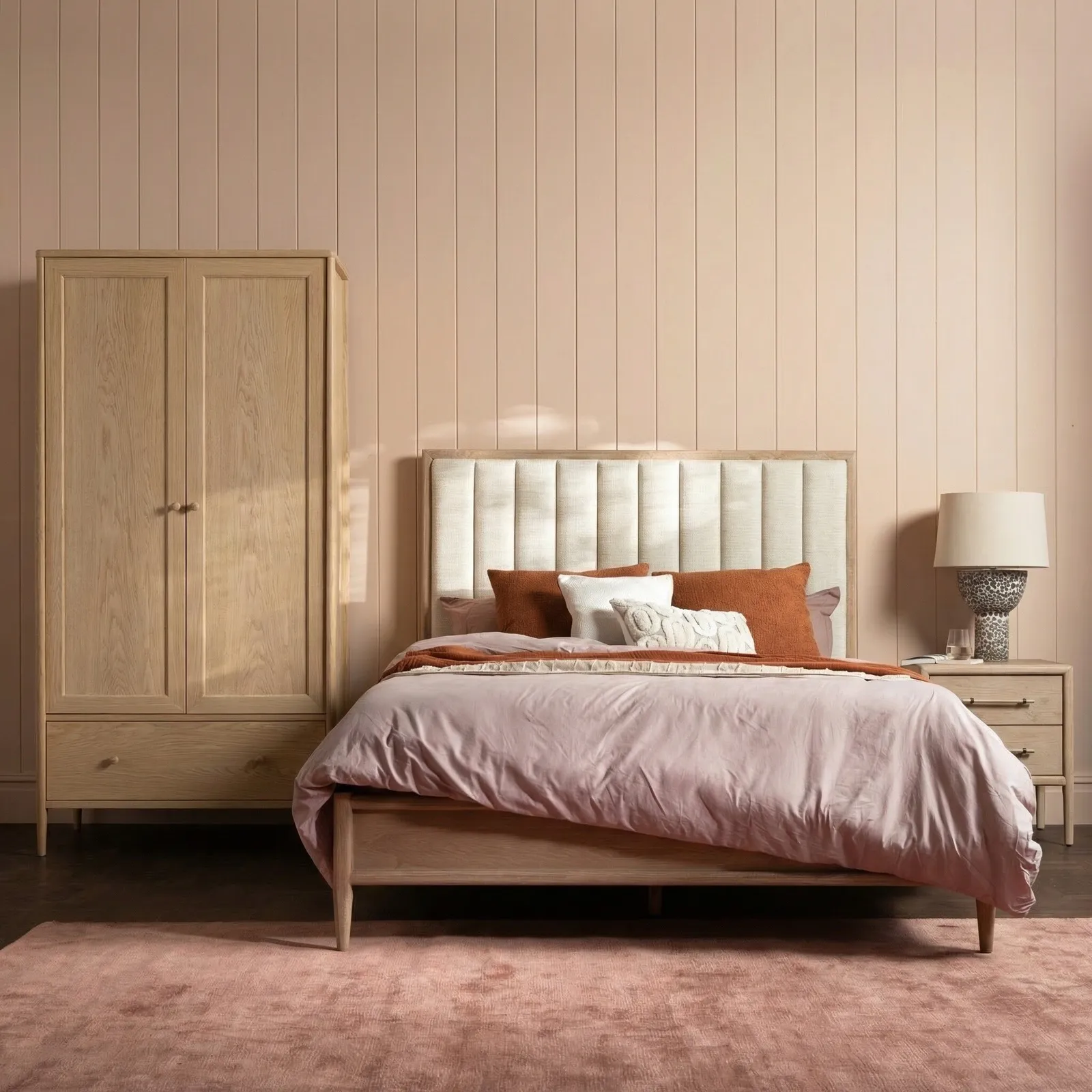 Ercol Winslow 2 Door Wardrobe, Neutral Oak | Barker & Stonehouse 2