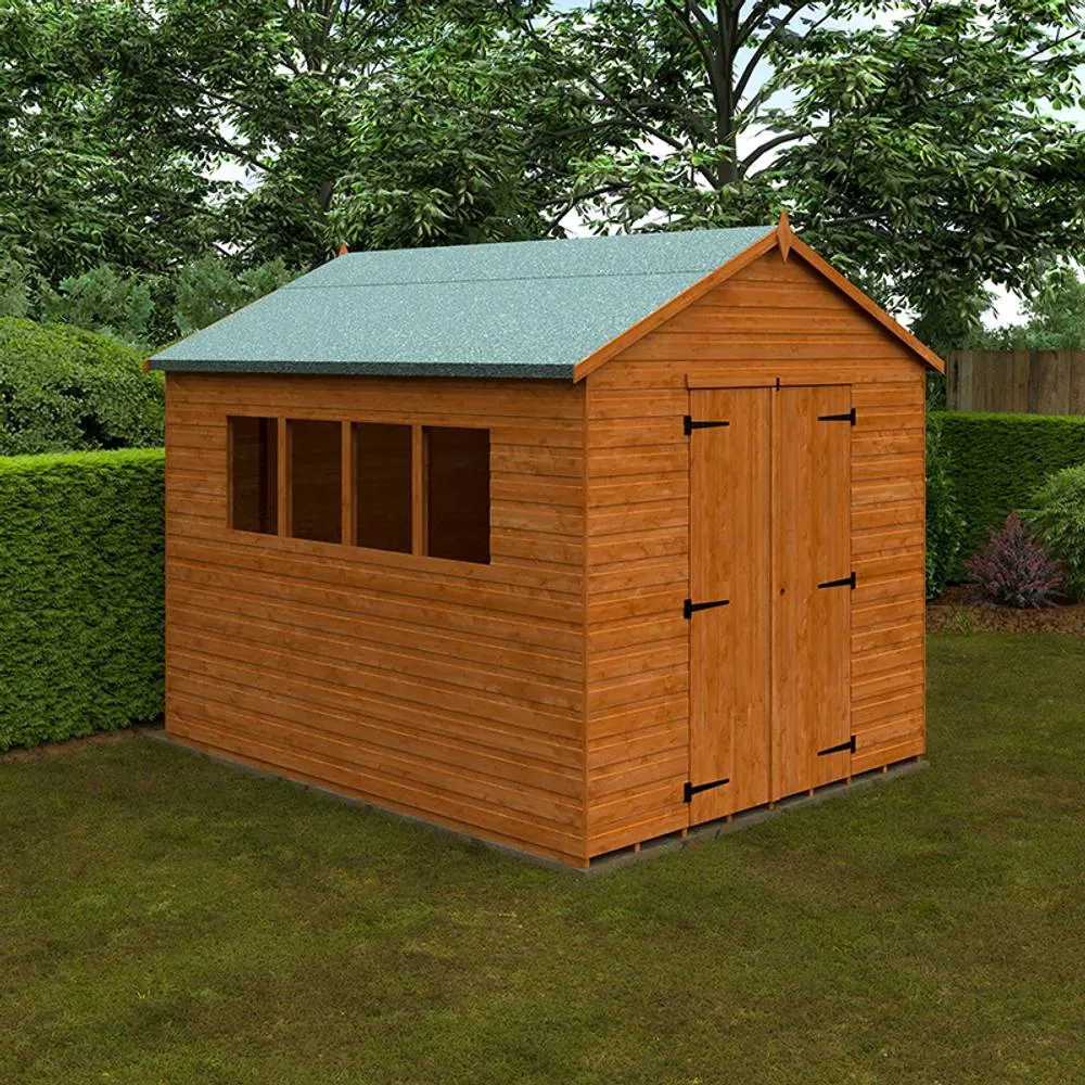 Buttercup Farm 10 x 8 Feet Workshop 12mm Shed - L295 x W235 x H254.5 cm in Burnt Orange 2