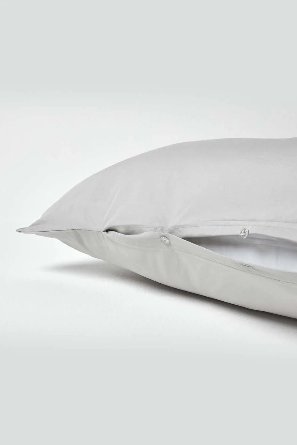 Homescapes Egyptian Cotton V Shaped Pillowcase 200 TC in Silver 4
