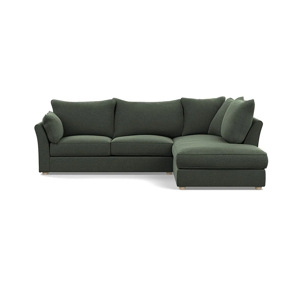 Heal's Tailor Right Hand Facing Corner Sofa Boucle Fern Natural Feet 1