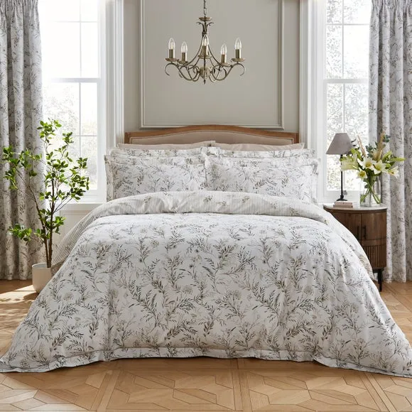 Dorma Hemmingford 100% Cotton Sateen Duvet Cover & Pillowcase Set 1