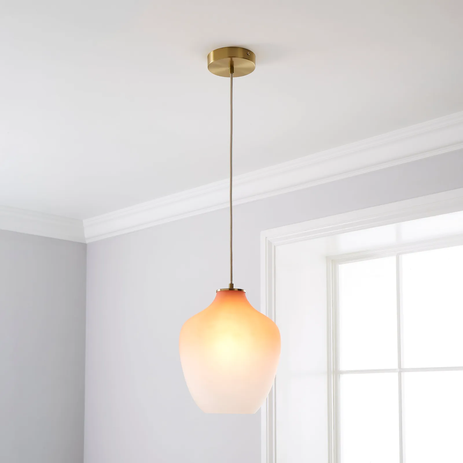 Juliet 1 Light Pendant Ceiling Fitting Pink