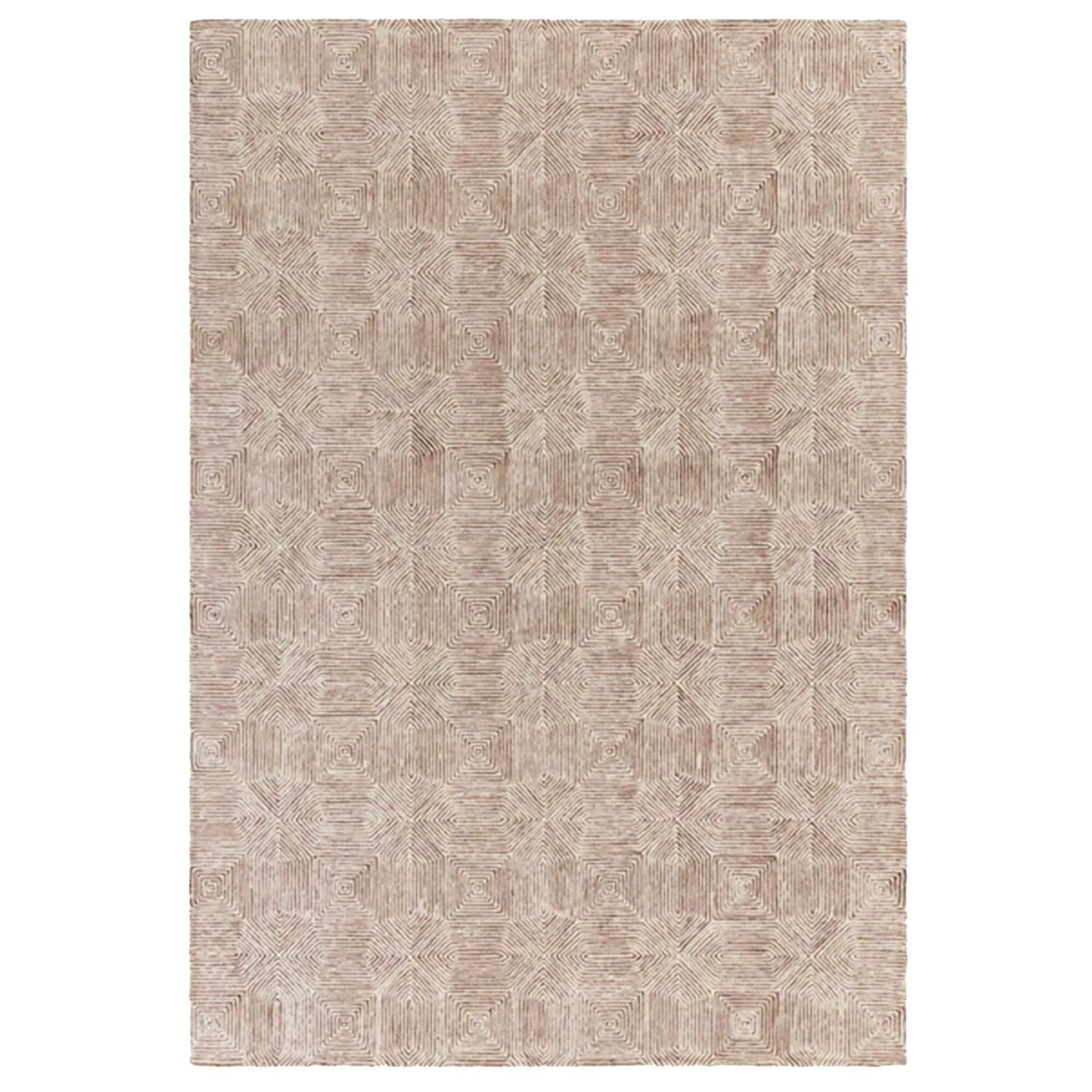 Kensington Terracotta120X170Cm Rug, Square, Brown Wool Blend | Barker & Stonehouse