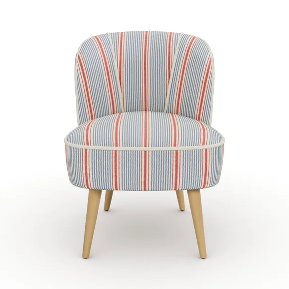 Elsie Retro Coastal Stripe Cocktail Chair 4