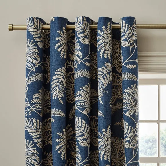 Dakota Embroidered Eyelet Curtains 1