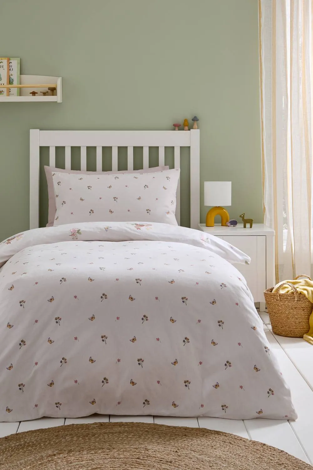 Catherine Lansfield Brushed Forest Friends Reversible Duvet Cover Set in Cream 2