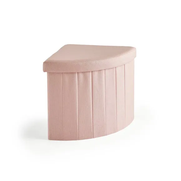Faux Linen Corner Ottoman 3