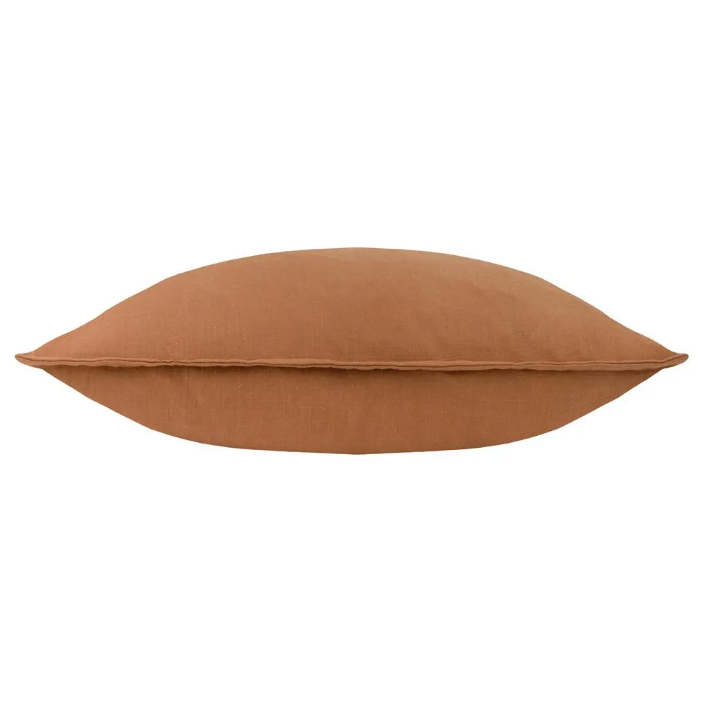 Yard Slub Cotton Cushion in Amber 3