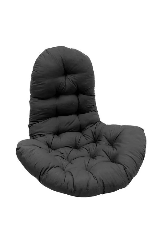 Living and Home Outdoor T-Shaped Egg Chair Cushion Hanging Swing Chair Pad, Black