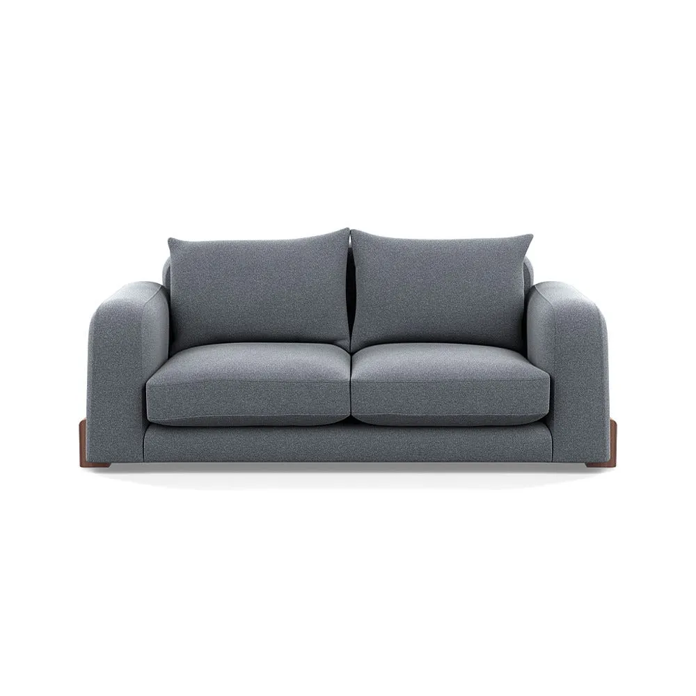 Heal's Nuvola 3 Seater Sofa Boucle Steel Walnut Stained Feet 1