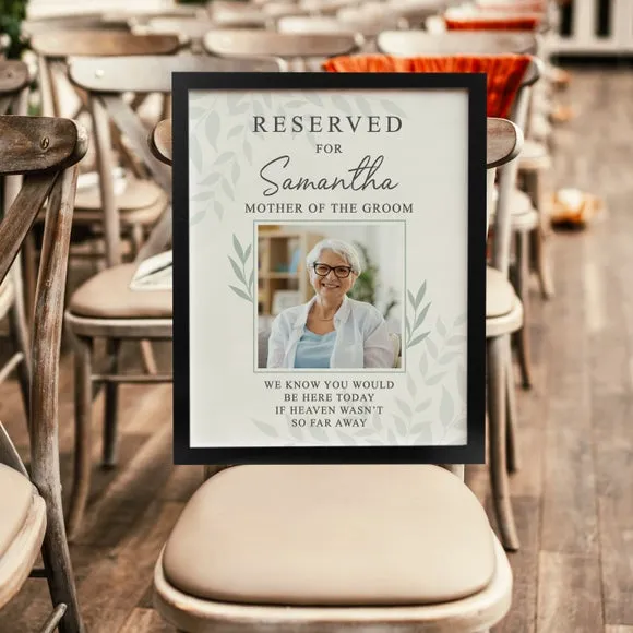 Personalised Reserved For Photo Poster Frame 1
