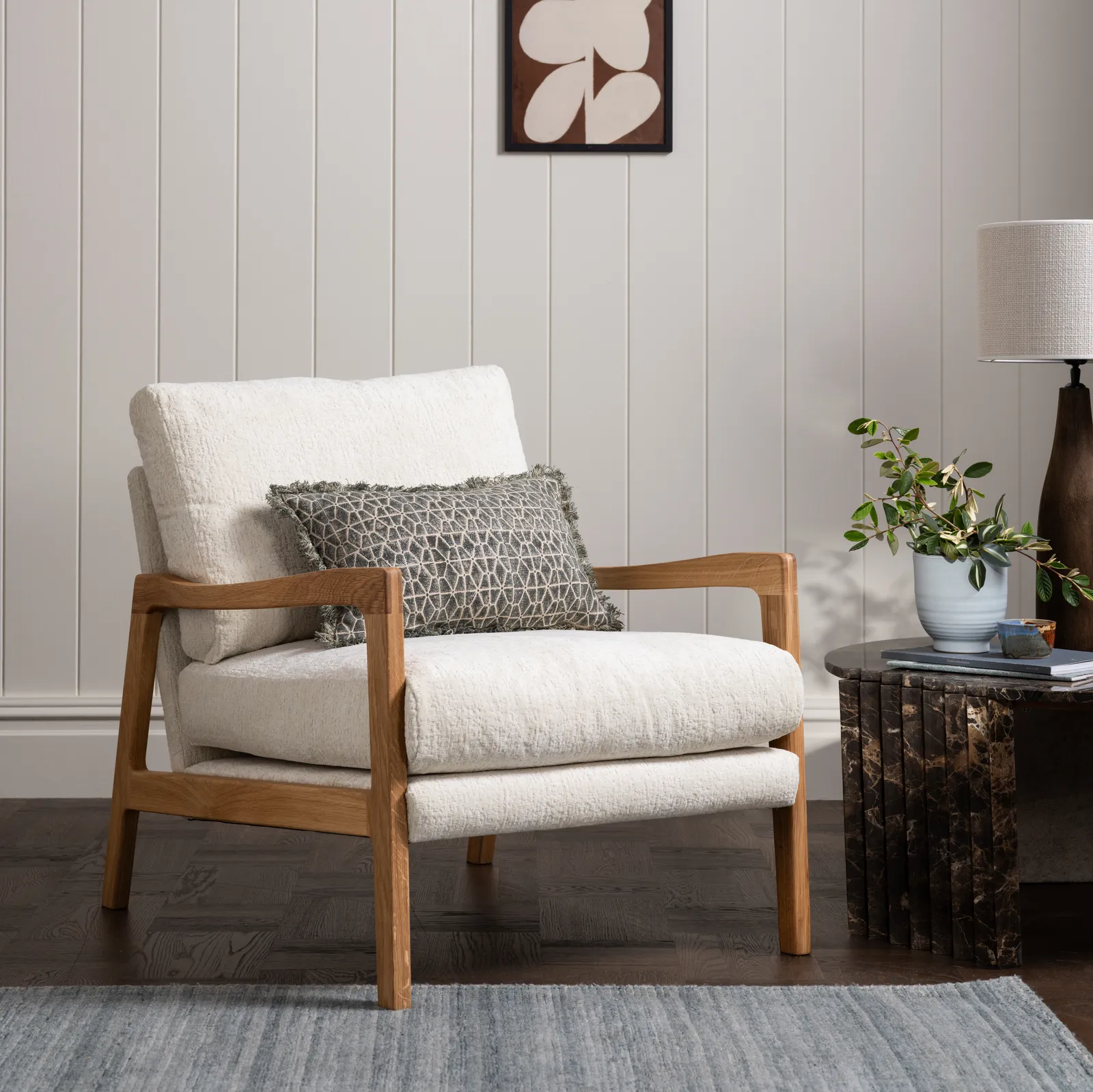 Boda Armchair, Neutral Fabric | Barker & Stonehouse 2