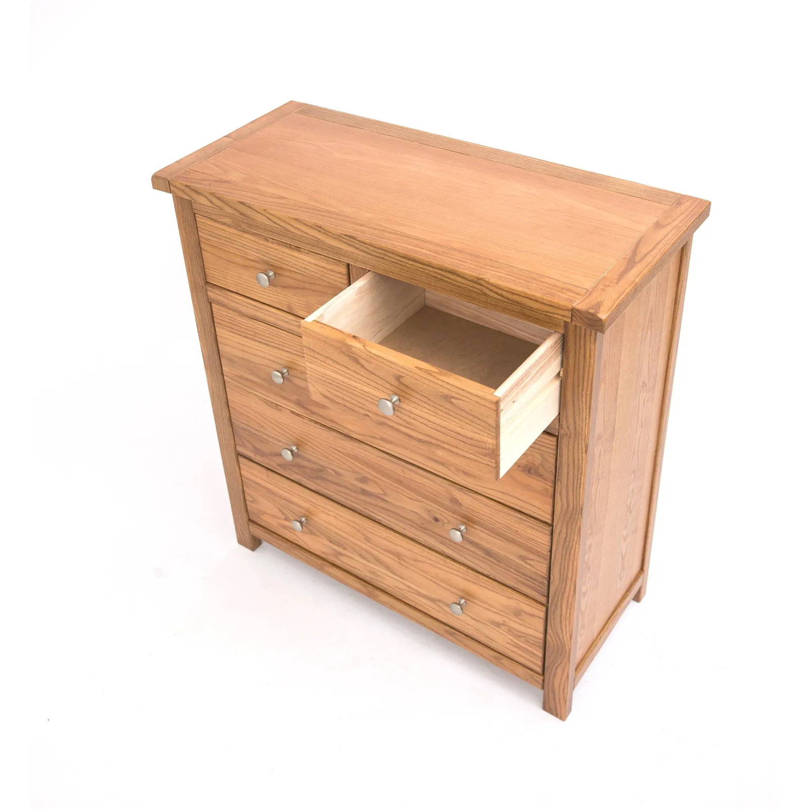 Cabinet Bits Trivento 5 Drawer Chest of Drawers Chrome Knob in Natural 5