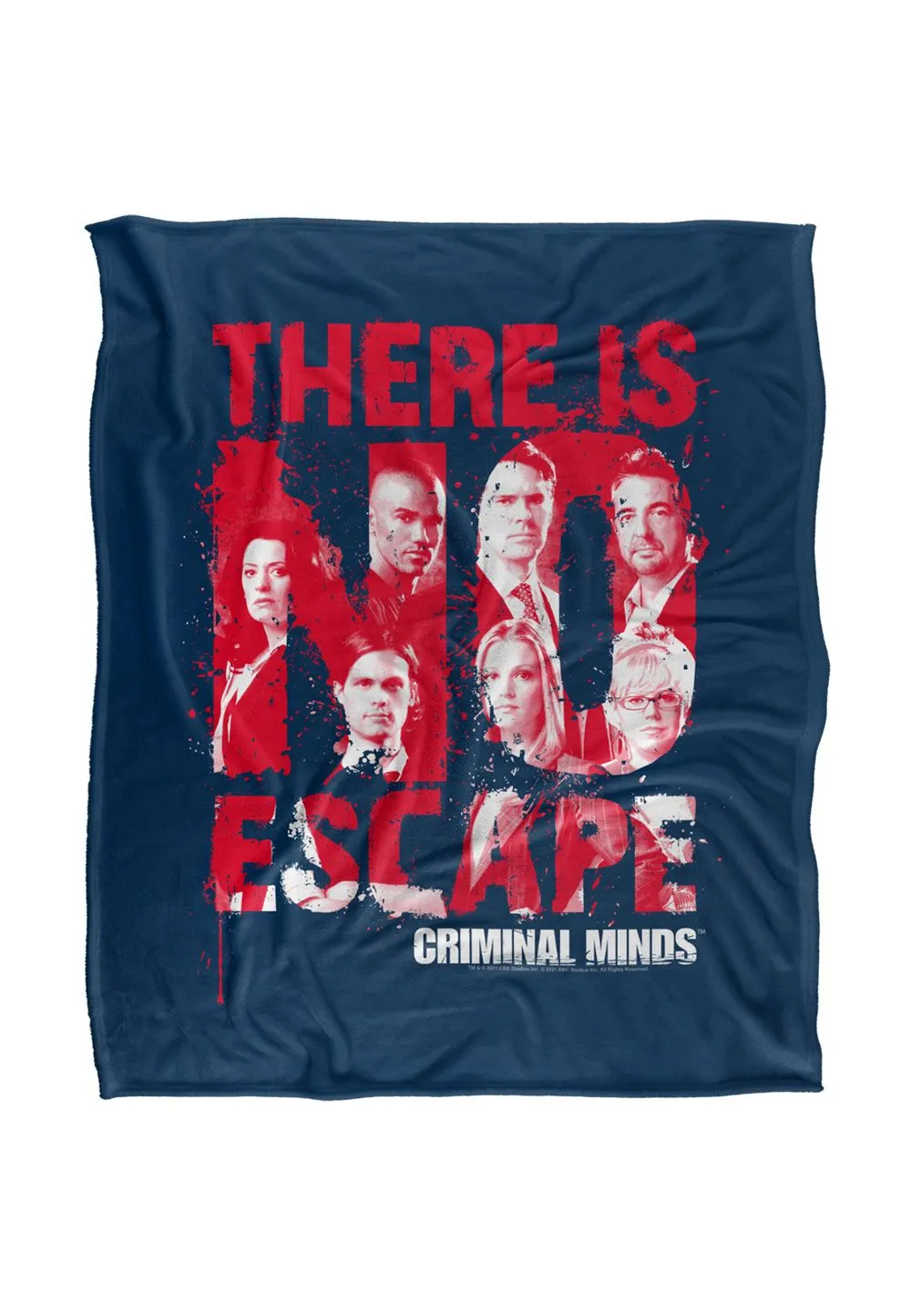 ViacomCBS/Nickelodeon Criminal Minds No Escape Silky Touch Super Soft Throw Blanket 152 X 127 cm in White