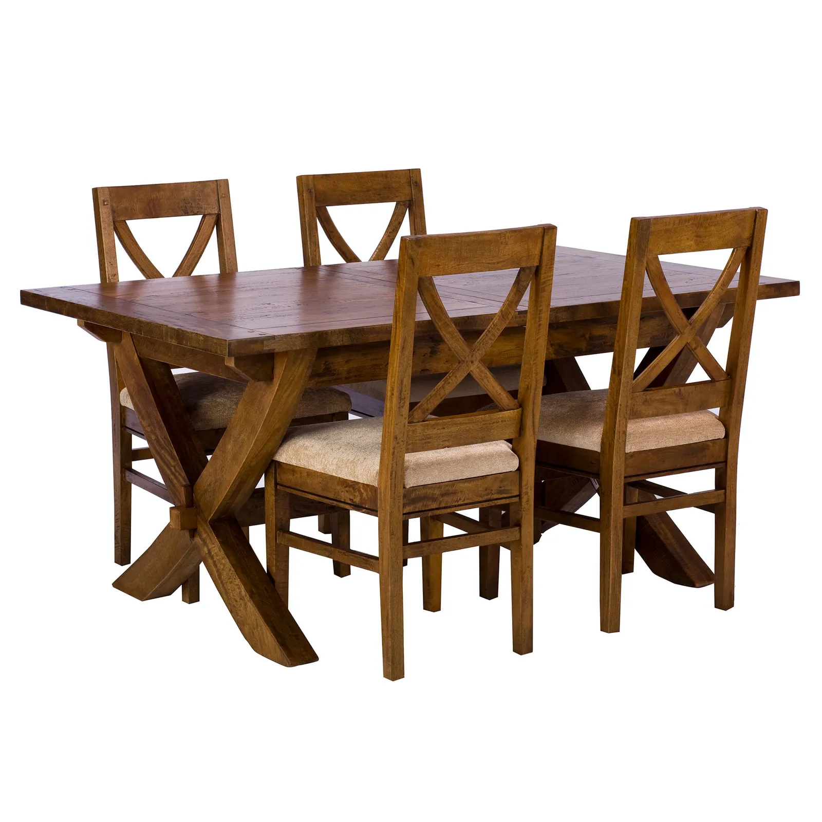 New Frontier Extending Dining Table & 4 Chairs, Mango Wood | Barker & Stonehouse 2
