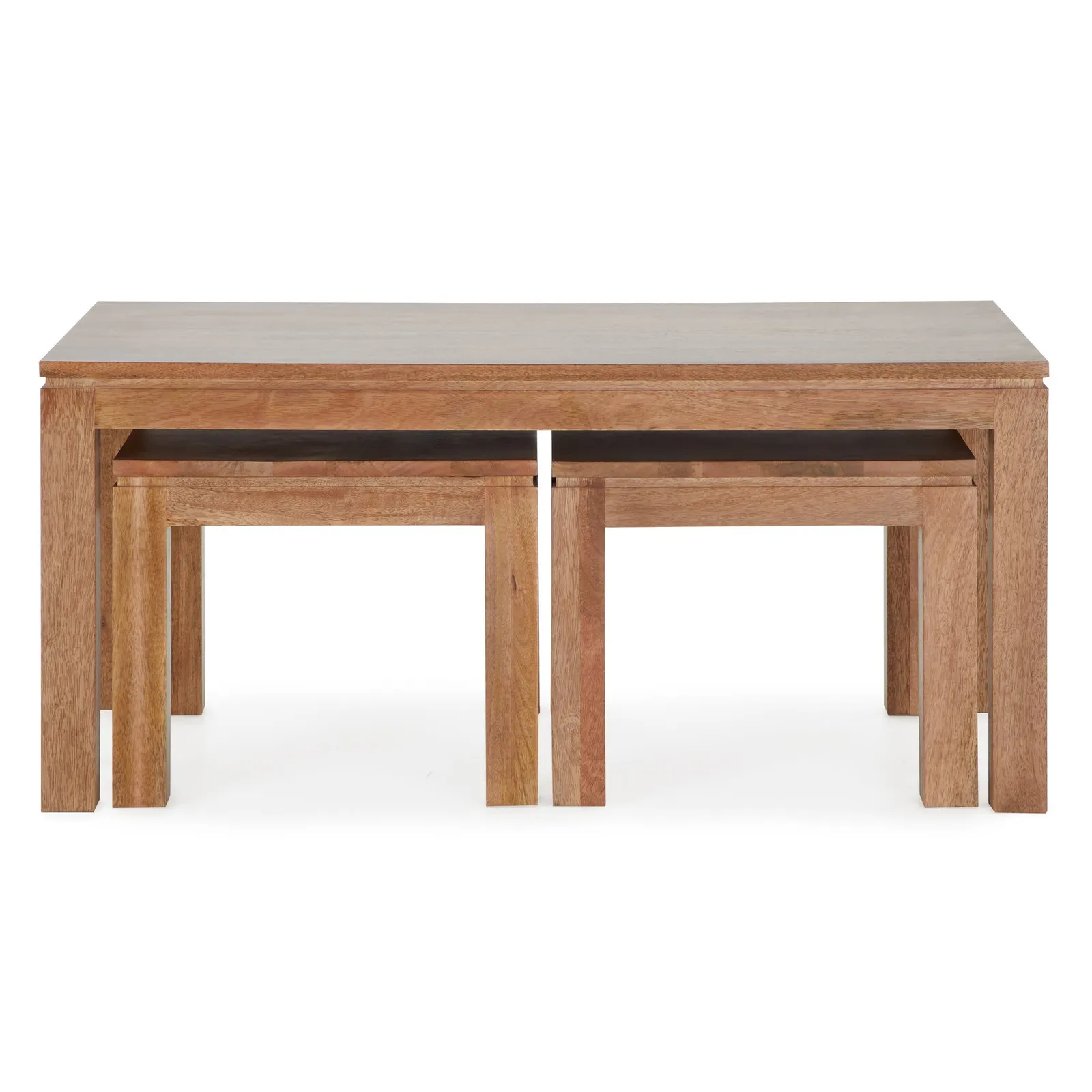 Harlam Set of 3 Coffee Tables Brown and Grey