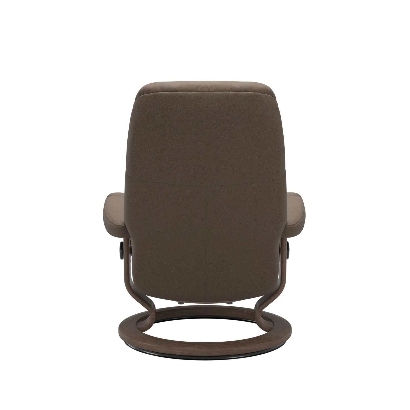 Stressless Consul Small Recliner Chair & Footstool Quickship, Brown Leather | Barker & Stonehouse 3