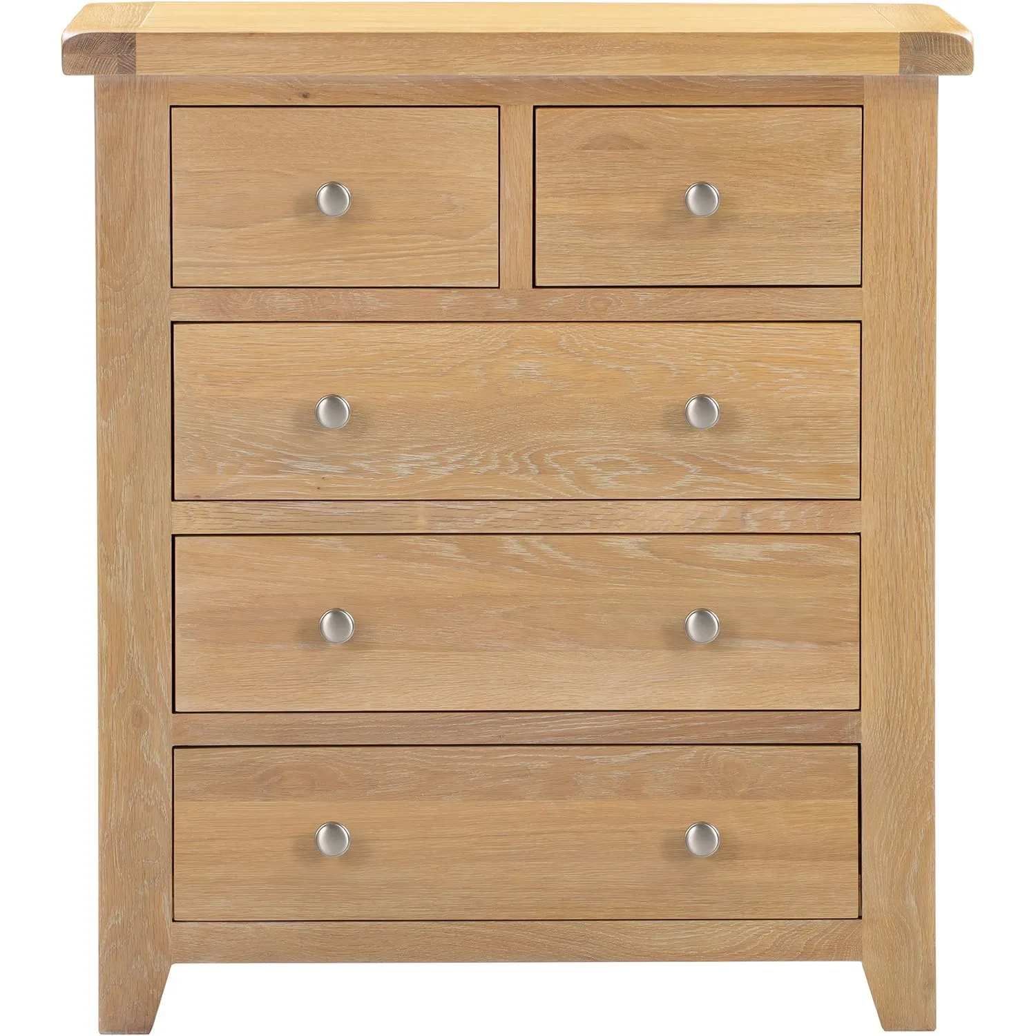 Seconique Windsor 3+2 Drawer Chest (Fully Assembled) in Light Oak 4