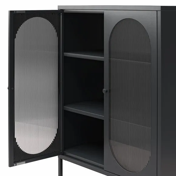 Luna Small Fluted Sideboard, Glass 3
