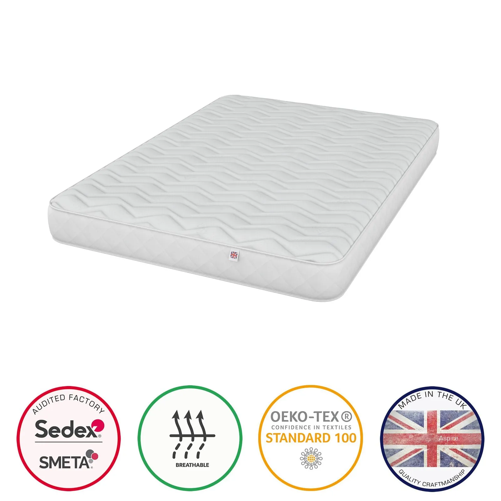Catherine Lansfield Serene Sleep Mattress in White 2