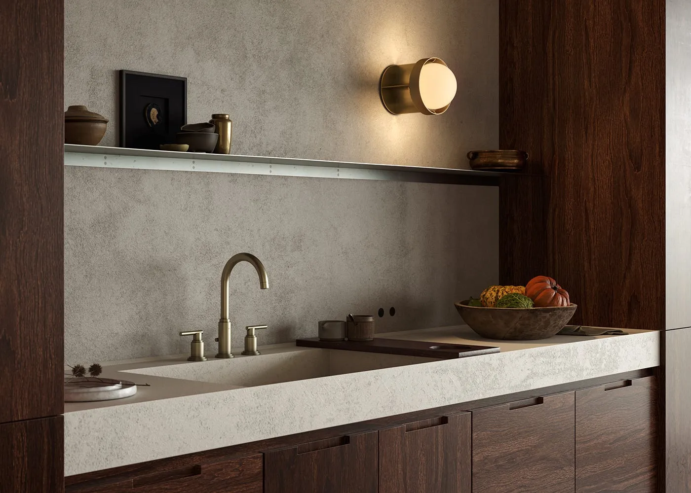 Tala Loop Wall Light Dark Grey Small with Sphere III Bulb 4