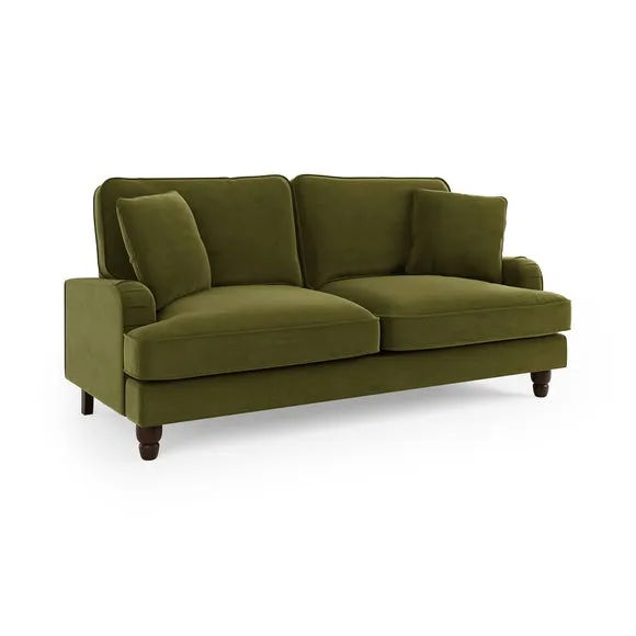 Beatrice Matte Velvet 3 Seater Double Sofa Bed 2