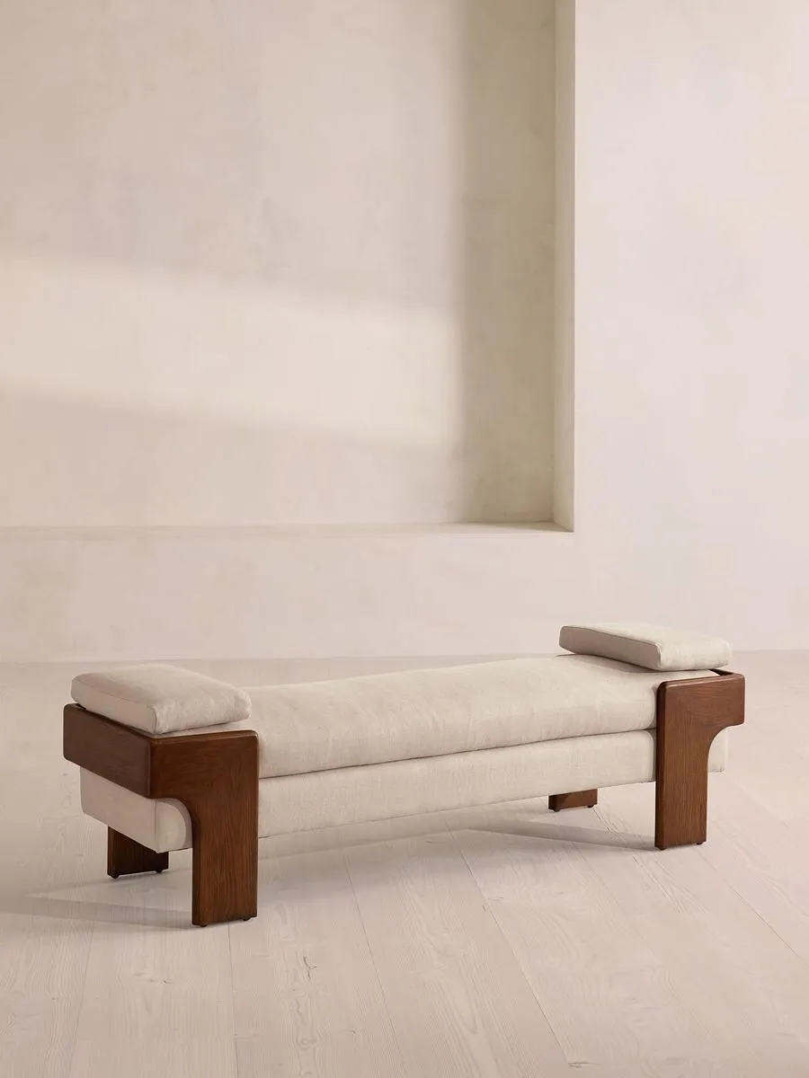 Marcia Bench, Linen, Bisque