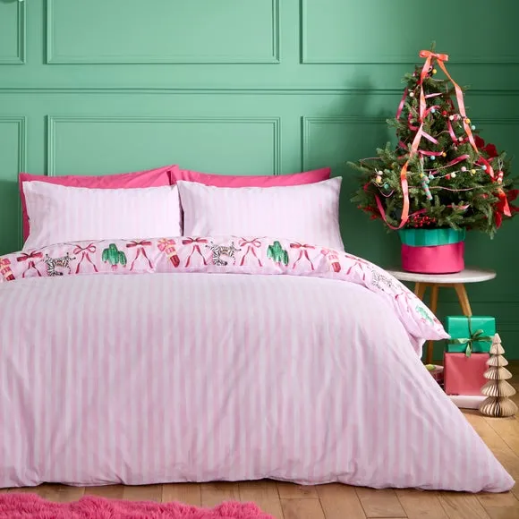 Catherine Lansfield Christmas Kitsch Polycotton Duvet Cover & Pillowcase Set 2