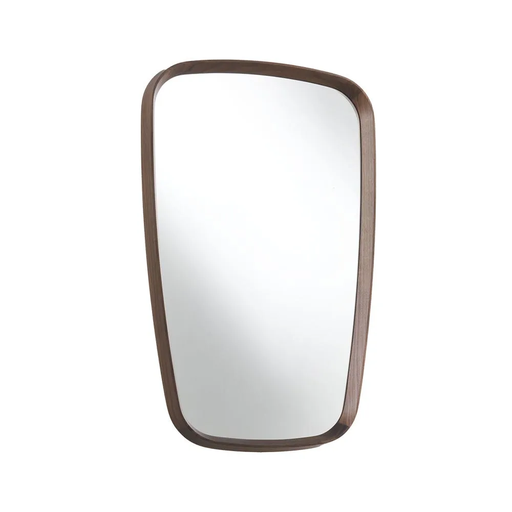 Porada Mix 1 Rectangular Wall Mirror Canaletta Walnut 2