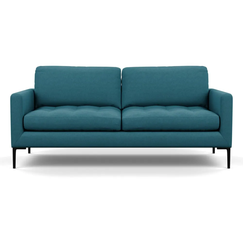 Heal's Eton 3 Seater Sofa Brushed Cotton Cadet Black Feet