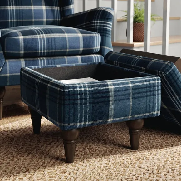 Charnwood Checked Storage Footstool 2
