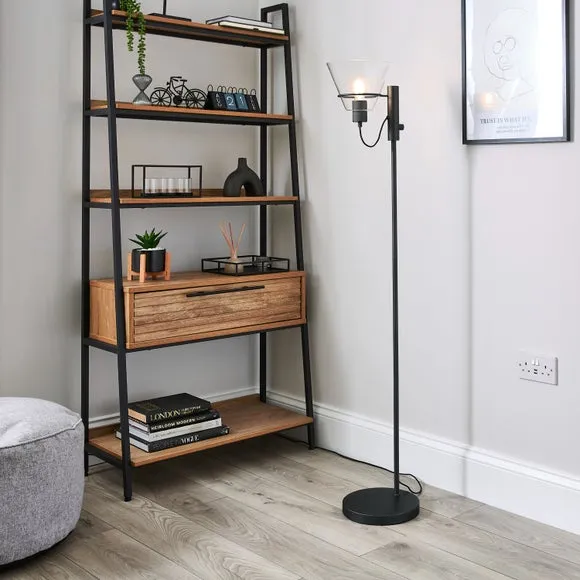 Valdez Industrial Uplighter Floor Lamp