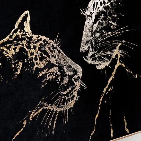 Leopard Gold Foil and Suede Canvas 2