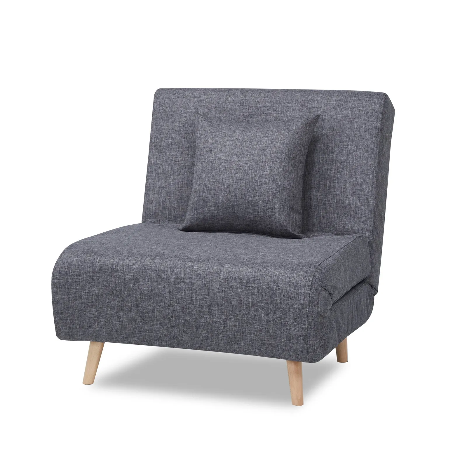 Macy Fabric Pebble Chair Bed Grey