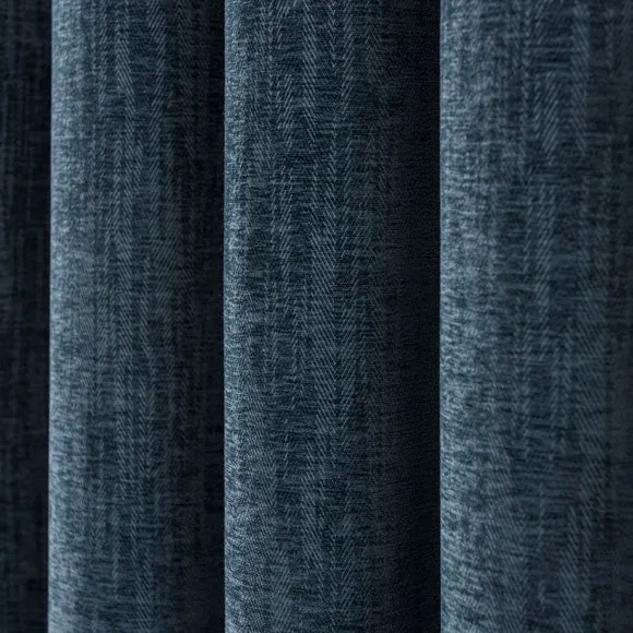 Chenille Ultra Blackout Eyelet Curtains 3