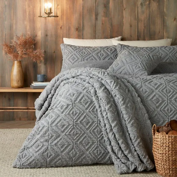Fusion Geo Fleece Duvet Cover & Pillowcase Set 4