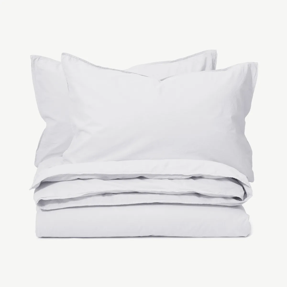 Alexia Stonewashed Cotton Duvet Cover + 2 Pillowcases, King, White