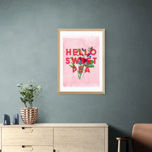 East End Prints Hello Sweet Pea Print by The 13 Prints 1
