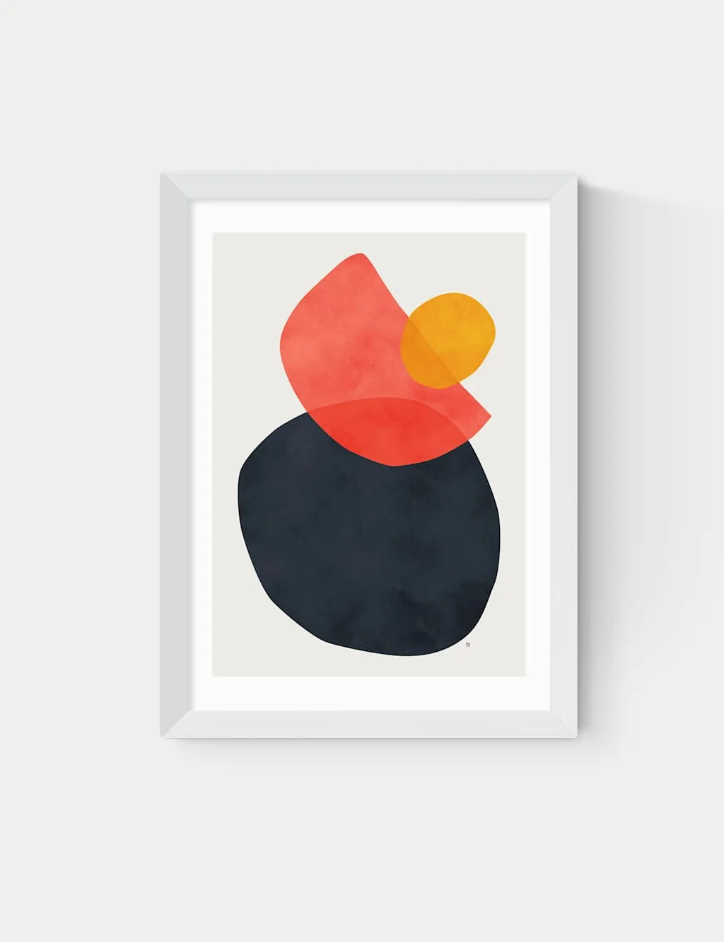 East End Prints Balance Framed Art White
