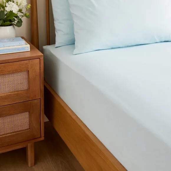 Plain Dye 100% Cotton Fitted Sheet