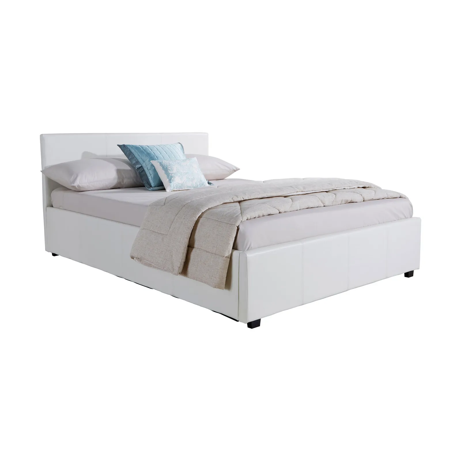 Side Lift Ottoman Bed, Faux Leather