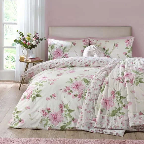Catherine Lansfield Avebury Floral Polycotton Duvet Cover & Pillowcase Set 5