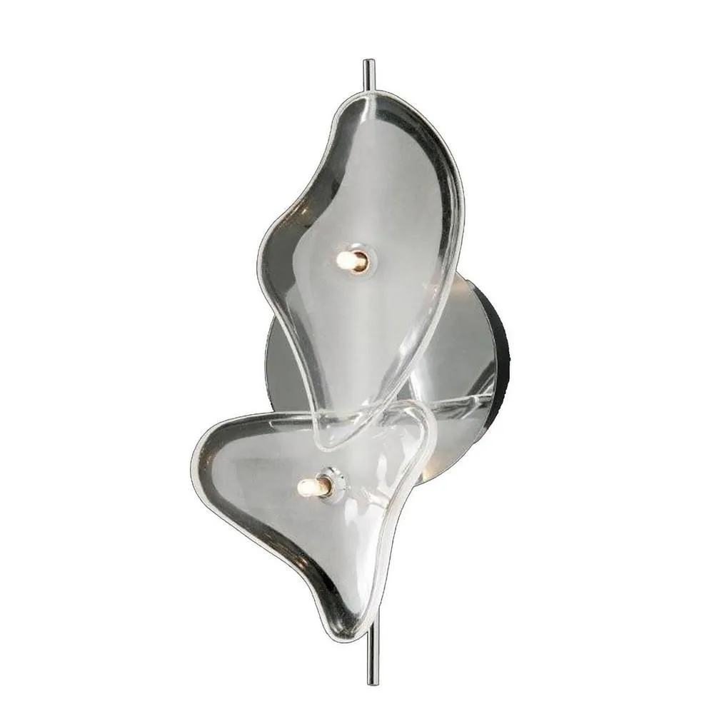 Netlighting Otto Ceiling Wall 2 Light G4 Bar Chrome NOT LED CFL Compatible in Silver